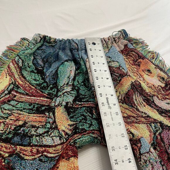 Angel Tapestry Upcycled Art To Wear Pants Size Small Medium See Measurements - Picture 3 of 6